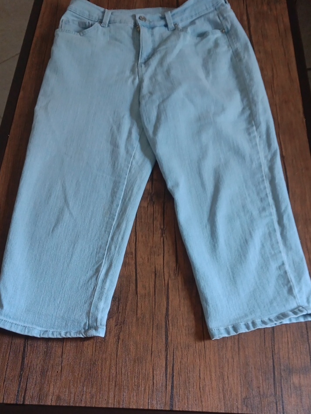 Gloria Vanderbilt Light Blue Women's Casual Cropped Pants